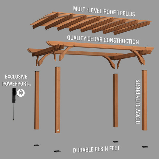 Premium 14x10 Beaumont Pergola