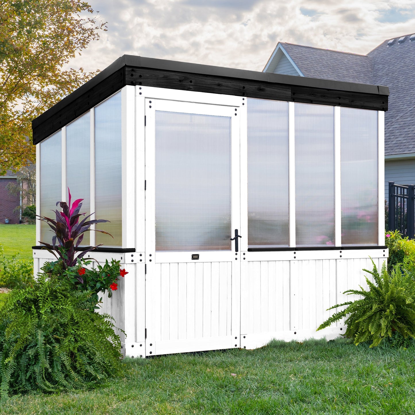 Premium 9x6 Willow Greenhouse - Pre-Stained & Sealed White