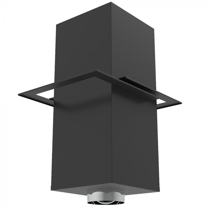 Premium Superior 6 Inch Diameter Wood Burning Black Cathedral Ceiling Support For Freestanding Stoves - 6SPBCCS
