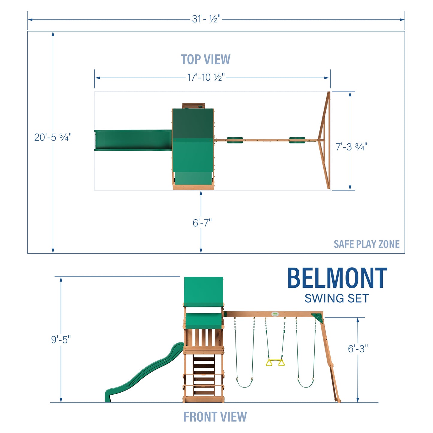 Premium Belmont Swing Set