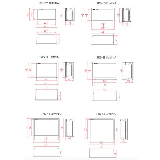 Premium Amantii Traditional Lumina Smart Electric Fireplace/Insert with Oak Log Media Kit