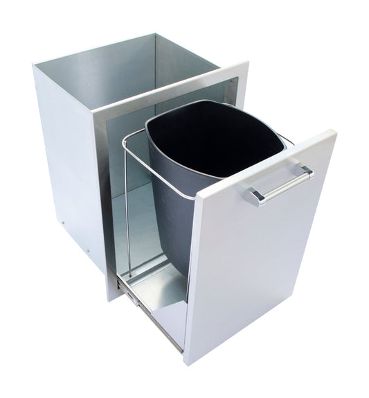 Premium Outdoor Kitchen Stainless Steel Trash/Propane Pull-Out