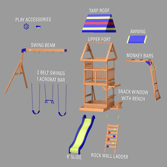 Premium Beach Front Swing Set