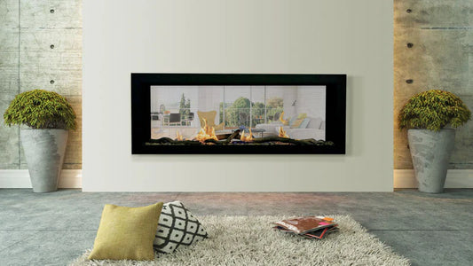 Premium Sierra Flame Emerson 48 Natural Gas Slim See-thru Linear