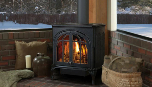 Premium Iron Strike Serefina Cast Iron Direct Vent Gas Stove 38k BTU