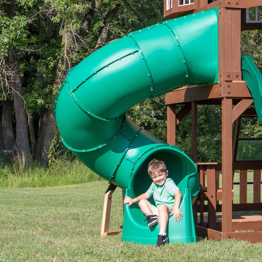Premium Spiral Left Exit Tube Slide for 5 Foot Decks