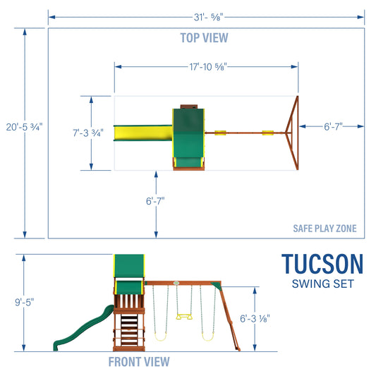 Premium Tucson Swing Set