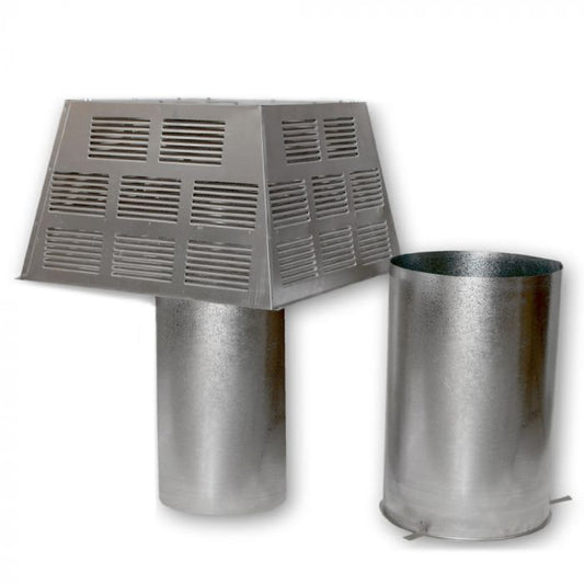 Premium Superior Square Top Termination with Slip Section (Pre-Painted Black) - STL-12DMP
