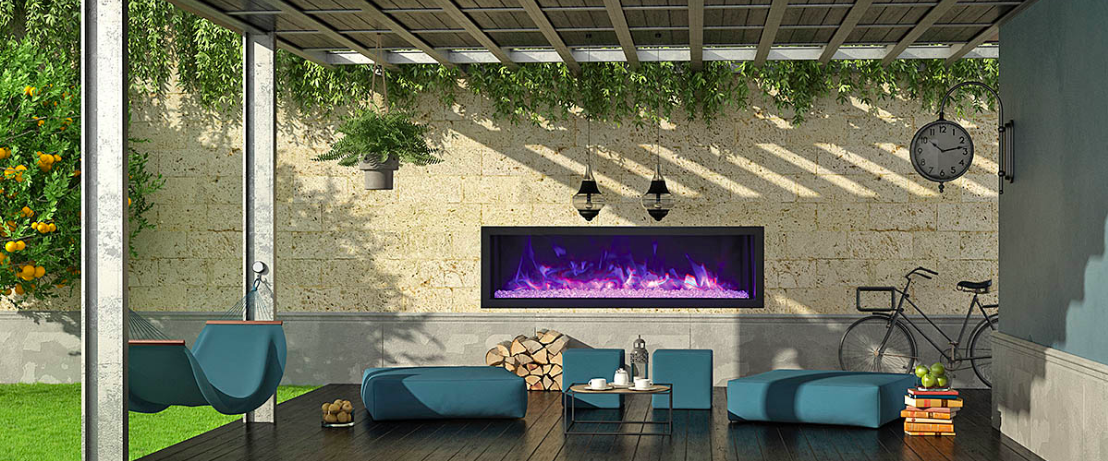 Premium Remii Extra Slim Electric Fireplace - 102755-XS
