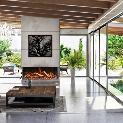 Premium Amantii Tru View Bespoke 3 Sided Electric Fireplace