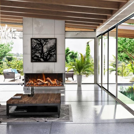 Premium Amantii Tru View Extra Tall Smart Electric 3 Sided Fireplace