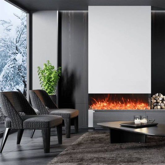 Premium Amantii Tru View Bespoke 3 Sided Electric Fireplace